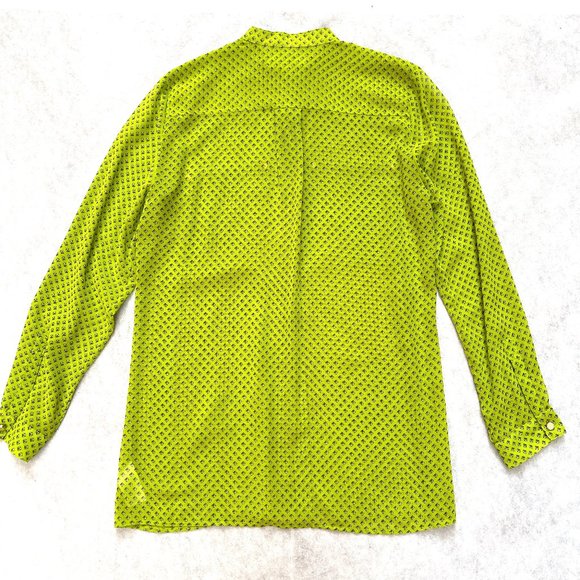 NWT Michael Kors mock neck bottom up blouse M $98 - Picture 8 of 12